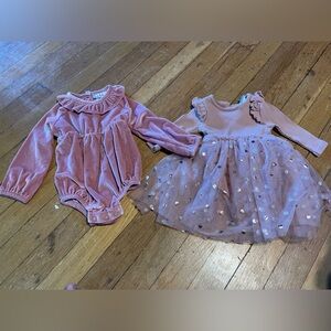 Girls LOT two piece Madison layne tutu Nicole miller velvet velour one piece